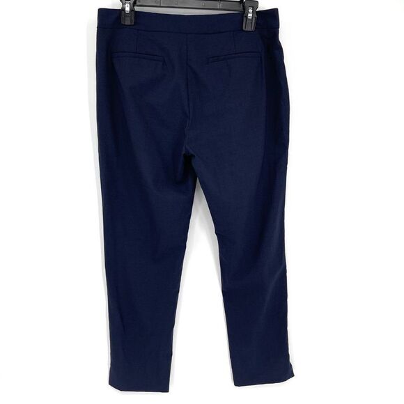 Everlane Wool Navy Straight Leg Crop Pants Mid Rise Flat Front Women Size 4 - Picture 6 of 11